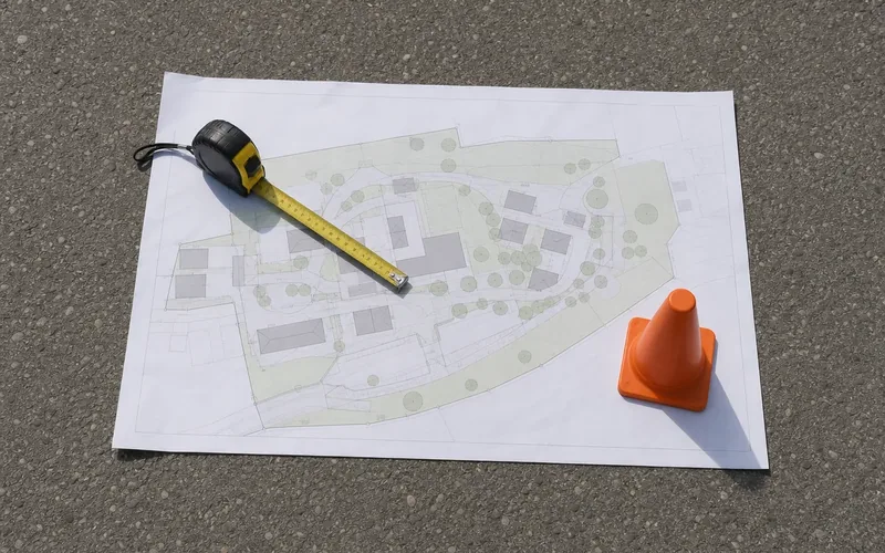 Parcours-Aufbauplan mit Maßen
