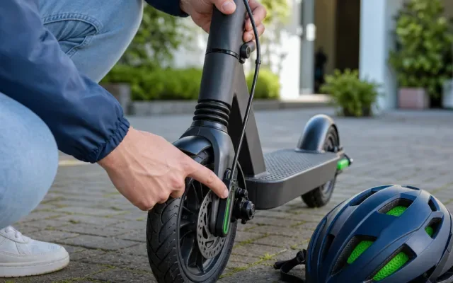 Fahrzeug-Check am E-Scooter